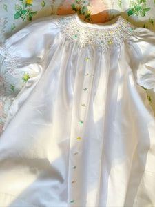 Hand embroidered bishop dress